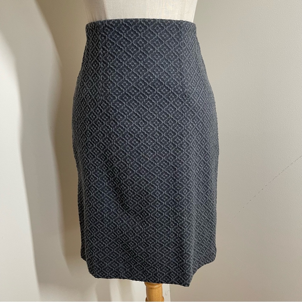 Ann Taylor LOFT Women’s Grey Textured-SZ SPetite-Geometric Pencil Skirt